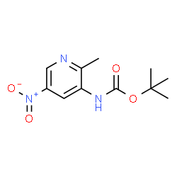 ChemSpider 2D Image | 3-(Boc-amino)-2-methyl-5-nitropyridine | C11H15N3O4