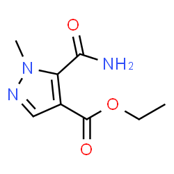 ChemSpider 2D Image | ETHYL 5-CARBAMOYL-1-METHYLPYRAZOLE-4-CARBOXYLATE | C8H11N3O3