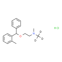 ChemSpider 2D Image | N-Methyl-N-(~2~H_3_)methyl-2-[(2-methylphenyl)(phenyl)methoxy]ethanamine hydrochloride (1:1) | C18H21D3ClNO