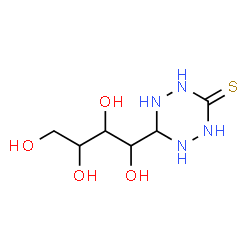 ChemSpider 2D Image | 6-(1,2,3,4-Tetrahydroxybutyl)-1,2,4,5-tetrazinane-3-thione | C6H14N4O4S