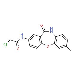 ChemSpider 2D Image | 2-chloro-N-(2-methyl-6-oxo-5H-benzo[b][1,4]benzoxazepin-8-yl)acetamide | C16H13ClN2O3