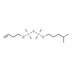 ChemSpider 2D Image | 1-(3-Buten-1-yloxy)-1,1,3,3-tetramethyl-3-[(4-methylpentyl)oxy]disiloxane | C14H32O3Si2