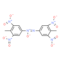 ChemSpider 2D Image | 2-Methyl-5-[(4-methyl-3,5-dinitrophenyl)-NNO-azoxy]-1,3-dinitrobenzene | C14H10N6O9