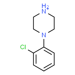 ChemSpider 2D Image | 4-(2-Chlorophenyl)piperazin-1-ium | C10H14ClN2