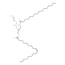 ChemSpider 2D Image | 1-Palmitoyl-3-oleoyl-sn-glycero-2-PE | C39H76NO8P