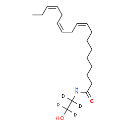ChemSpider 2D Image | (9Z,12Z,15Z)-N-[2-Hydroxy(~2~H_4_)ethyl]-9,12,15-octadecatrienamide | C20H31D4NO2