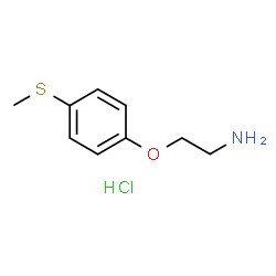 ChemSpider 2D Image | 2-[4-(Methylsulfanyl)phenoxy]ethanamine hydrochloride (1:1) | C9H14ClNOS