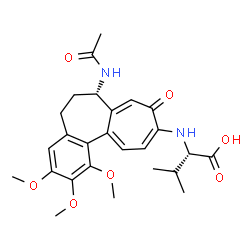 ChemSpider 2D Image | N-[(7S)-7-Acetamido-1,2,3-trimethoxy-9-oxo-5,6,7,9-tetrahydrobenzo[a]heptalen-10-yl]-L-valine | C26H32N2O7
