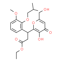 ChemSpider 2D Image | Ethyl 3-[3-hydroxy-6-(hydroxymethyl)-4-oxo-4H-pyran-2-yl]-3-(2-isobutoxy-3-methoxyphenyl)propanoate | C22H28O8