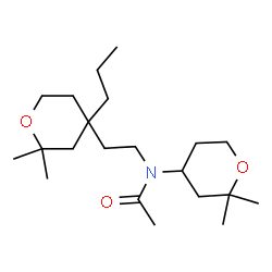 ChemSpider 2D Image | N-[2-(2,2-Dimethyl-4-propyltetrahydro-2H-pyran-4-yl)ethyl]-N-(2,2-dimethyltetrahydro-2H-pyran-4-yl)acetamide | C21H39NO3