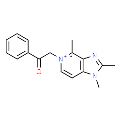 ChemSpider 2D Image | 1,2,4-Trimethyl-5-(2-oxo-2-phenylethyl)-1H-imidazo[4,5-c]pyridin-5-ium | C17H18N3O