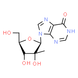 ChemSpider 2D Image | 2'-C-Methylinosine | C11H14N4O5