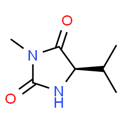 ChemSpider 2D Image | (5R)-5-Isopropyl-3-methyl-2,4-imidazolidinedione | C7H12N2O2