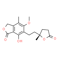 ChemSpider 2D Image | (R)-mycophenolic acid lactone | C17H20O6