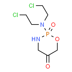 ChemSpider 2D Image | 2-[Bis(2-chloroethyl)amino]-1,3,2-oxazaphosphinan-5-one 2-oxide | C7H13Cl2N2O3P