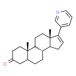 ChemSpider 2D Image | (9xi,14xi)-17-(3-Pyridinyl)androst-16-en-3-one | C24H31NO