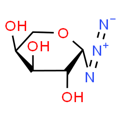 ChemSpider 2D Image | (2S,3R,4S,5S)-2-Azidotetrahydro-2H-pyran-3,4,5-triol | C5H9N3O4
