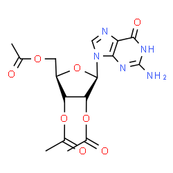 ChemSpider 2D Image | 2',3',5'-Tri-O-acetylguanosine | C16H19N5O8
