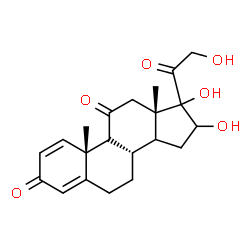 ChemSpider 2D Image | (9xi,14xi,17xi)-16,17,21-Trihydroxypregna-1,4-diene-3,11,20-trione | C21H26O6