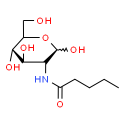 ChemSpider 2D Image | (5xi)-2-Deoxy-2-(pentanoylamino)-D-xylo-hexopyranose | C11H21NO6