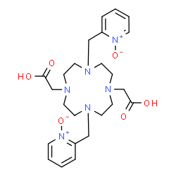 ChemSpider 2D Image | 2,2'-{4,10-Bis[(1-oxido-2-pyridinyl)methyl]-1,4,7,10-tetraazacyclododecane-1,7-diyl}diacetic acid | C24H34N6O6