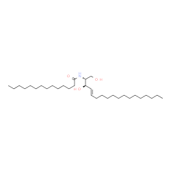 ChemSpider 2D Image | N-[(2R,3R,4E)-1,3-Dihydroxy-4-octadecen-2-yl]tetradecanamide | C32H63NO3