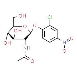 ChemSpider 2D Image | 2-Chloro-4-nitrophenyl (5xi)-2-acetamido-2-deoxy-beta-D-xylo-hexopyranoside | C14H17ClN2O8