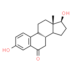 ChemSpider 2D Image | (9xi,14xi,17beta)-3,17-Dihydroxyestra-1,3,5(10)-trien-6-one | C18H22O3