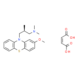 ChemSpider 2D Image | (2S)-3-(2-Methoxy-10H-phenothiazin-10-yl)-N,N,2-trimethyl-1-propanamine (2Z)-2-butenedioate (1:1) | C23H28N2O5S