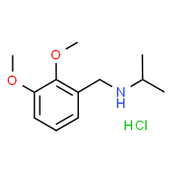 ChemSpider 2D Image | N-(2,3-Dimethoxybenzyl)-2-propanamine hydrochloride (1:1) | C12H20ClNO2