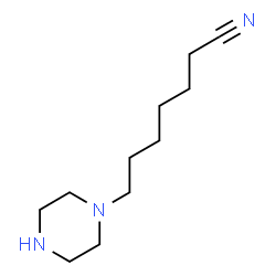 ChemSpider 2D Image | 7-(1-Piperazinyl)heptanenitrile | C11H21N3