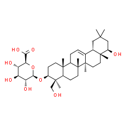 ChemSpider 2D Image | (3beta,5xi,9xi,22beta)-22,24-Dihydroxyolean-12-en-3-yl beta-D-glucopyranosiduronic acid | C36H58O9