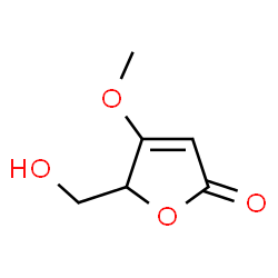 ChemSpider 2D Image | 5-(Hydroxymethyl)-4-methoxy-2(5H)-furanone | C6H8O4