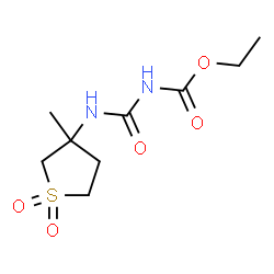 ChemSpider 2D Image | Ethyl [(3-methyl-1,1-dioxidotetrahydro-3-thiophenyl)carbamoyl]carbamate | C9H16N2O5S