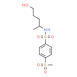 ChemSpider 2D Image | N-(5-Hydroxy-2-pentanyl)-4-(methylsulfonyl)benzenesulfonamide | C12H19NO5S2