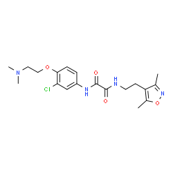 ChemSpider 2D Image | N-{3-Chloro-4-[2-(dimethylamino)ethoxy]phenyl}-N'-[2-(3,5-dimethyl-1,2-oxazol-4-yl)ethyl]ethanediamide | C19H25ClN4O4