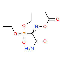 ChemSpider 2D Image | Diethyl (N-acetoxy-2-amino-2-oxoethanimidoyl)phosphonate | C8H15N2O6P