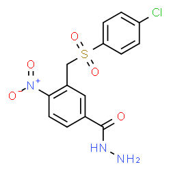 ChemSpider 2D Image | 3-{[(4-Chlorophenyl)sulfonyl]methyl}-4-nitrobenzohydrazide | C14H12ClN3O5S