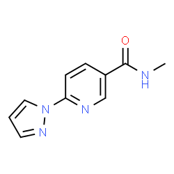 ChemSpider 2D Image | N-Methyl-6-(1H-pyrazol-1-yl)nicotinamide | C10H10N4O