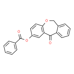 ChemSpider 2D Image | 11-Oxo-6,11-dihydrodibenzo[b,e]oxepin-2-yl benzoate | C21H14O4