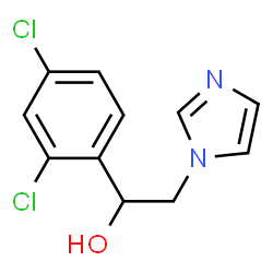ChemSpider 2D Image | 1-(2,4-Dichloro-phenyl)-2-imidazol-1-yl-ethanol | C11H10Cl2N2O