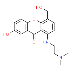 ChemSpider 2D Image | 1-((2-(Dimethylamino)ethyl)amino)-7-hydroxy-4-(hydroxymethyl)-9H-xanthen-9-one | C18H20N2O4
