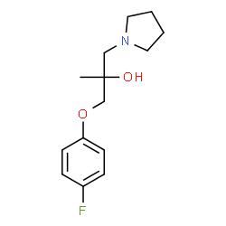 ChemSpider 2D Image | 1-(4-Fluorophenoxy)-2-methyl-3-(1-pyrrolidinyl)-2-propanol | C14H20FNO2