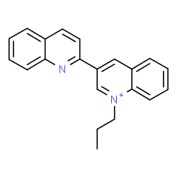 ChemSpider 2D Image | 1-Propyl-3-(2-quinolinyl)quinolinium | C21H19N2
