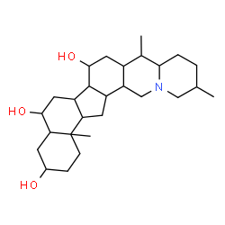 ChemSpider 2D Image | Cevane-3,6,15-triol | C27H45NO3