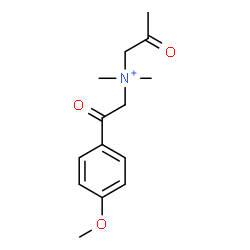 ChemSpider 2D Image | N-[2-(4-Methoxyphenyl)-2-oxoethyl]-N,N-dimethyl-2-oxo-1-propanaminium | C14H20NO3