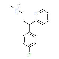 ChemSpider 2D Image | 3-(4-Chlorophenyl)-N,N-dimethyl-3-(2-pyridinyl)-1-propanaminium | C16H20ClN2