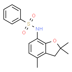 ChemSpider 2D Image | N-(2,2,4-trimethyl-3H-benzofuran-7-yl)benzenesulfonamide | C17H19NO3S