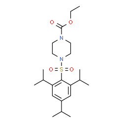 ChemSpider 2D Image | Ethyl 4-[(2,4,6-triisopropylphenyl)sulfonyl]-1-piperazinecarboxylate | C22H36N2O4S