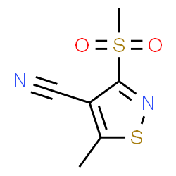 ChemSpider 2D Image | 5-methyl-3-(methylsulfonyl)-4-isothiazolecarbonitrile | C6H6N2O2S2